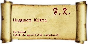 Hugyecz Kitti névjegykártya